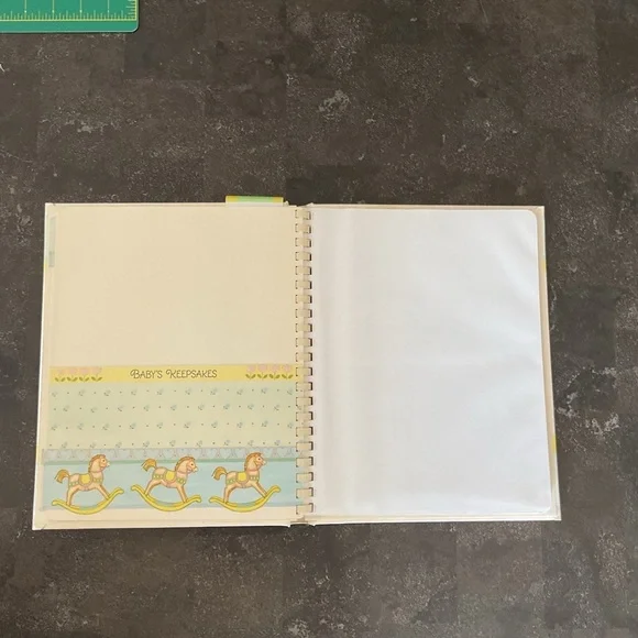 Vintage 80s Hallmark Keepsake Album adopted child baby memory book unisex - Picture 12 of 16